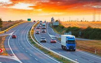 Verkehr auf einer britischen Autobahn