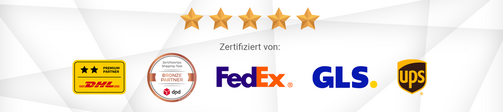 Carrier Connect ist als Multi-Carrier-Versandplattform zertifiziert von zahlreichen großen Transportdienstleistern.