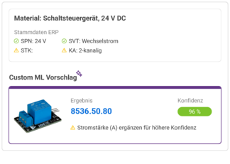 KI-Tarifierung auf Basis von Stammdaten mit automatischer Freigabefunktion.