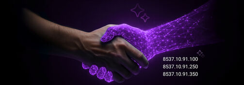 Digitaler Datenstrom durch Automatisierung mit Regeln und KI