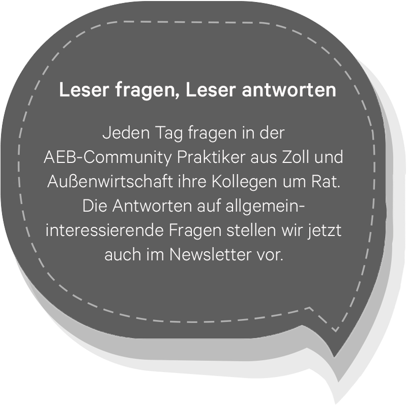 Die AEB-Community ist die Diskussionsplattform für die Themen Außenwirtschaft und Logistik