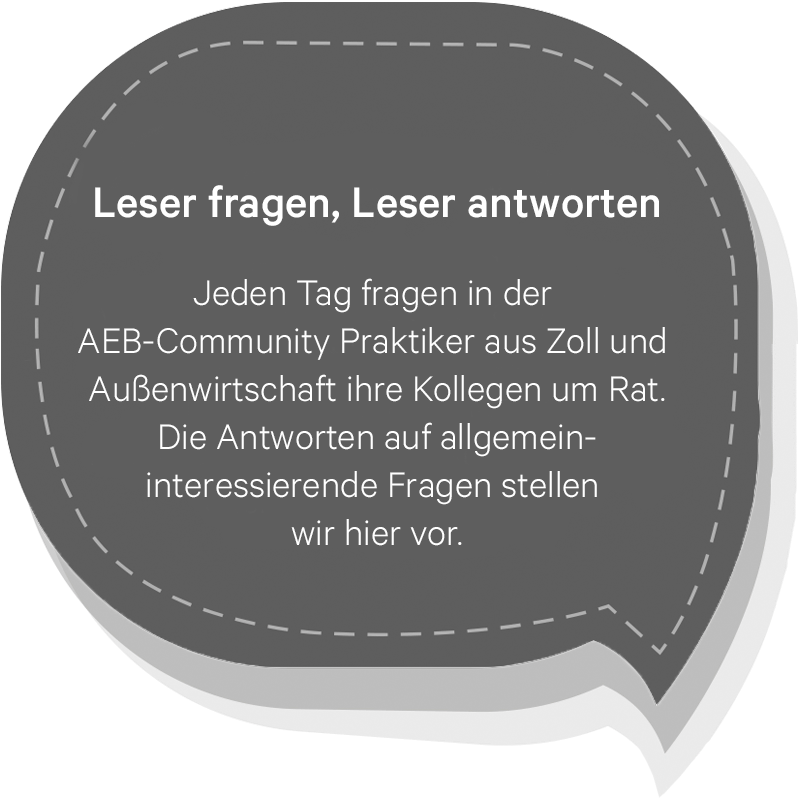 Die AEB-Community ist die Diskussionsplattform für die Themen Außenwirtschaft und Logistik