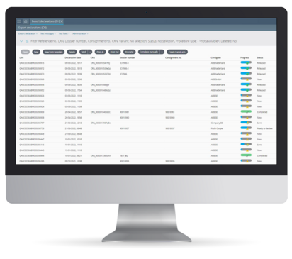Export declarations from Switzerland with Export Filing: e-dec/Passar from AEB