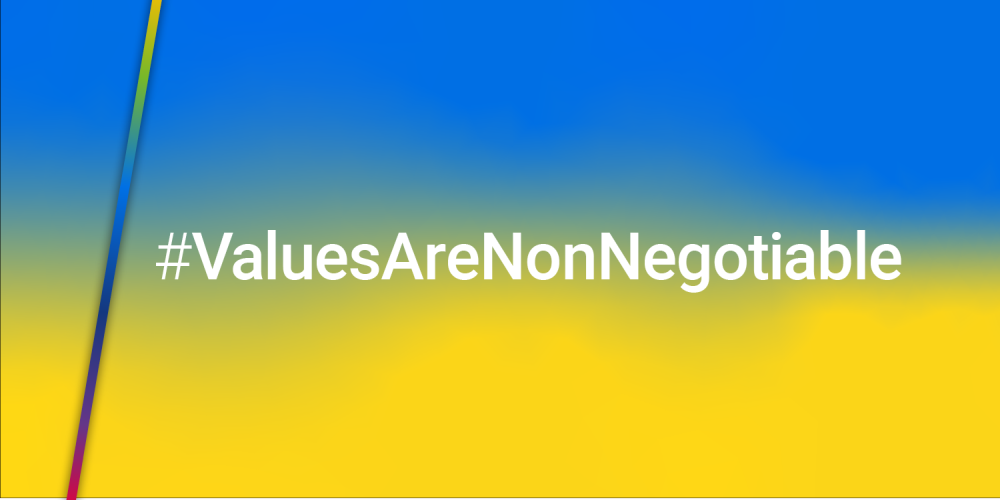 Standing up for freedom and values together
