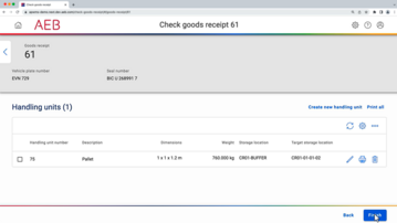 warehouse management software - inbound process